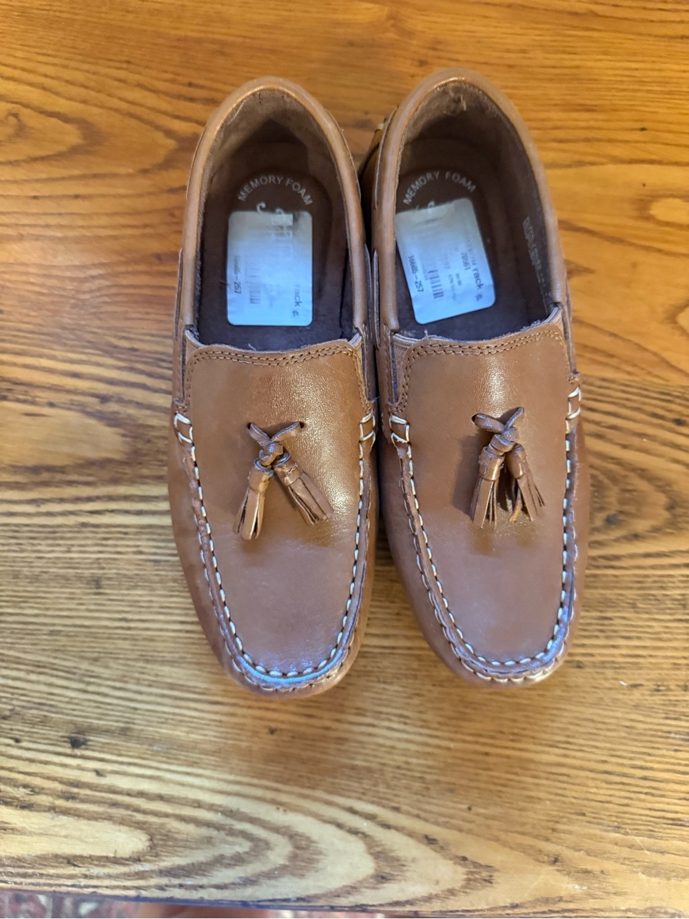 Nordstrom Brown Leather Tassel Loafers for Kids